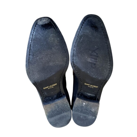 Saint Laurent Women's Buckled Pointed Toe Block Heels Boots Black Size 1… - Picture 10 of 10